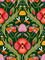 Precious weeds and bees wallpaper