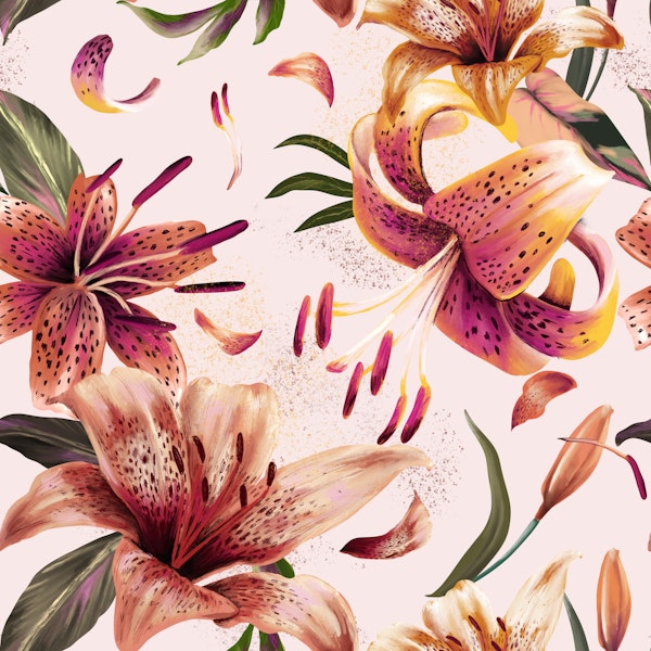 Tiger Lily Flowers in Orange