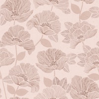 Brown Floral Block tapet