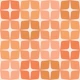 Mid-Mod Star block print - Cosy peachy orange