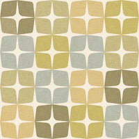 Classic Mid Century Star tiles - Earthy green behang