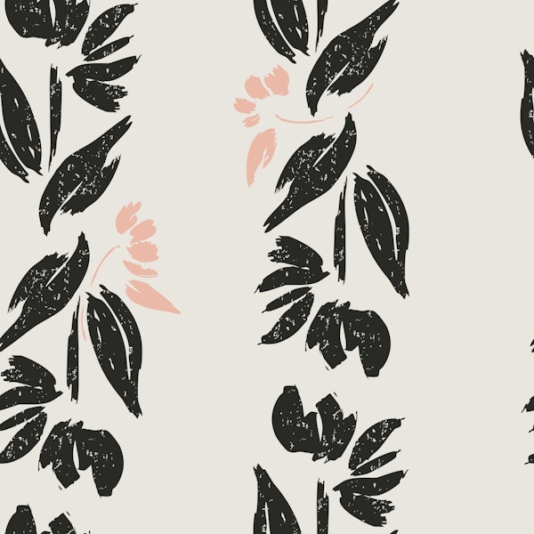 Backroads Black Floral Stripe