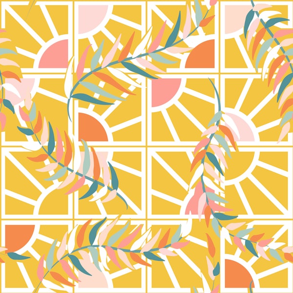 Leafy Sunburst Delight- Sun Yellow