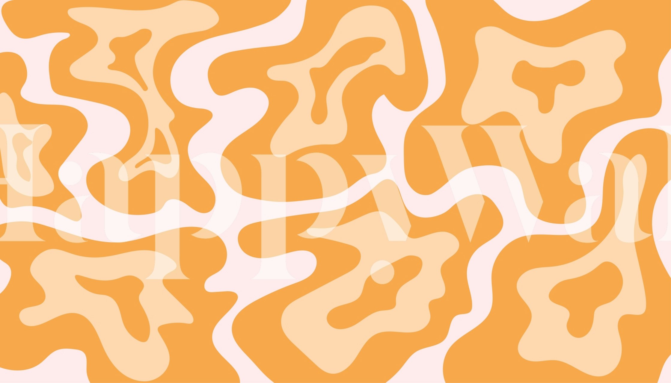 Retro Abstract Swirls tapetti huoneessa.