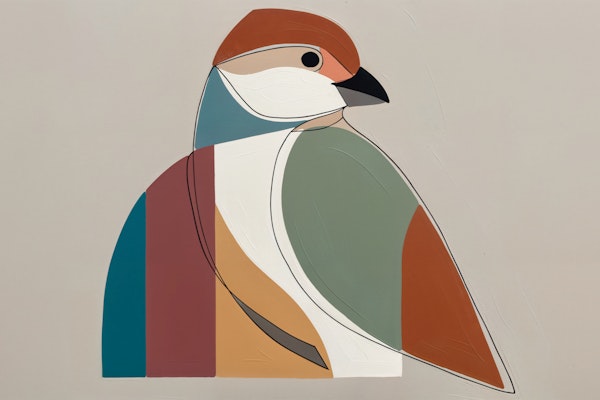 Geometric Bird Art