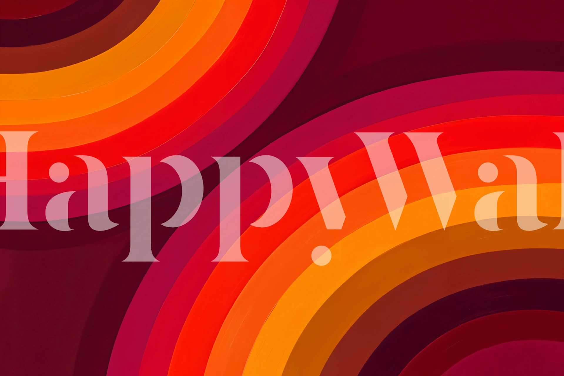 Tapeta Vibrant Rainbow Waves v pokoji