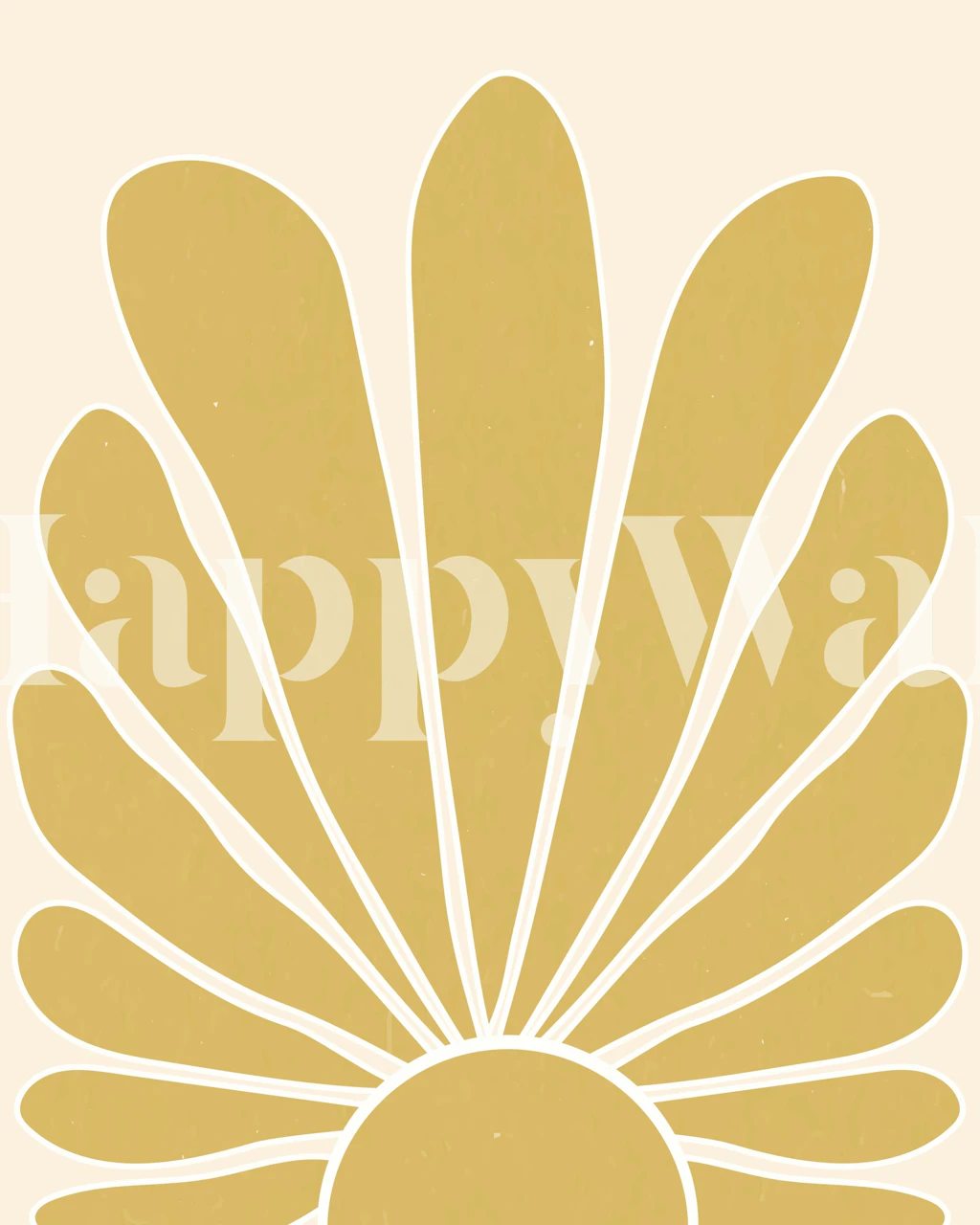 Elemental forms wallpaper in een kamersetting