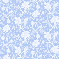 Blue and White Chinoiserie with Birds wallpaper