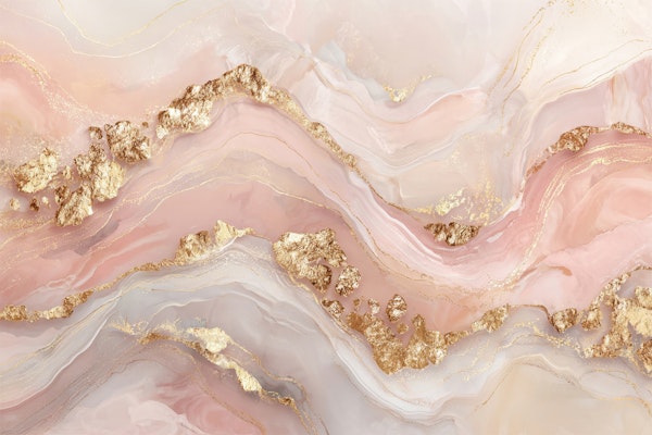 Blush Pink Marble with Shimmering Gold
