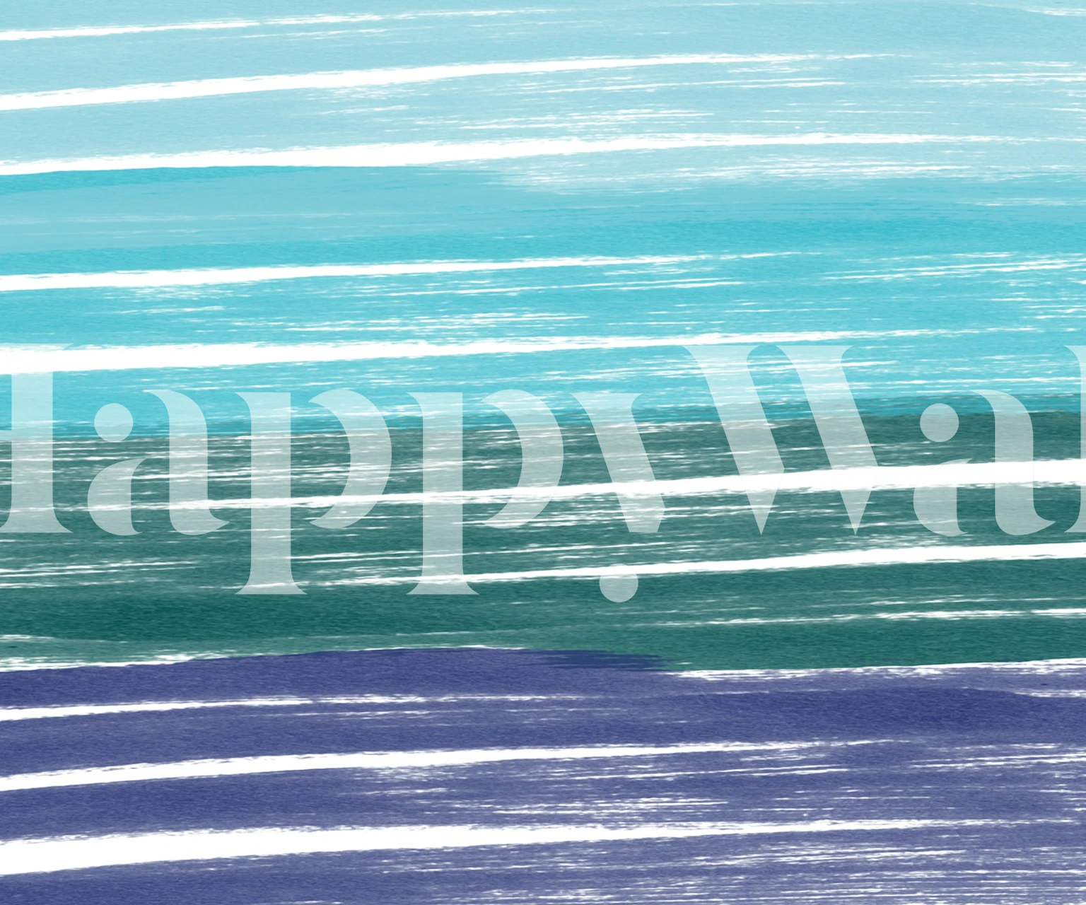 Papel pintado Blue Calmness en una sala de estar