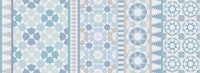 Alhambra Tessellations- pastel blue vertical papel pintado
