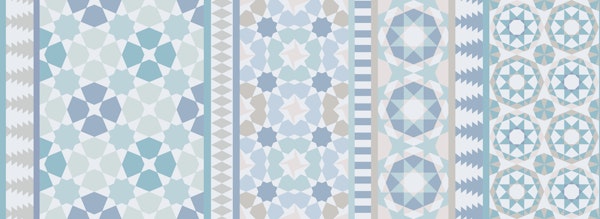 Alhambra Tessellations - pastel blue vert M