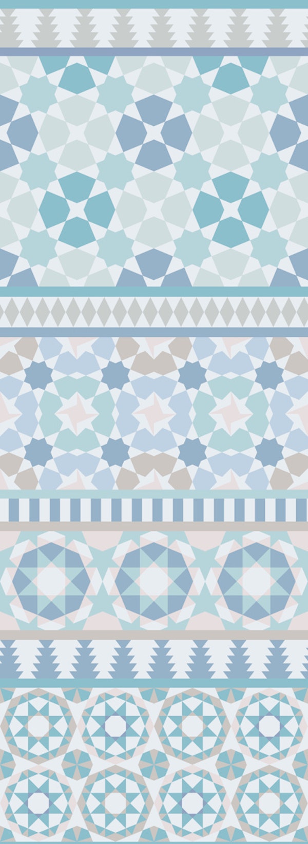 Alhambra Tessellations - pastel blue Medium