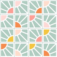 Sunburst Abstract- Opal carta da parati