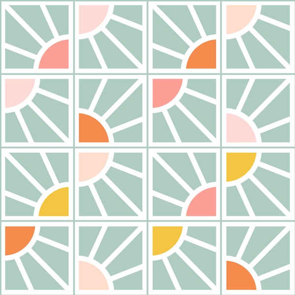 Sunburst Abstract- Opal