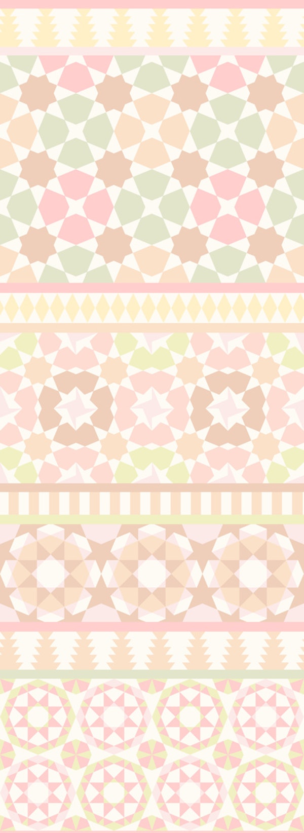 Alhambra Tessellations- Rhubarb custard Med