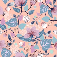 power flowers peach tapete