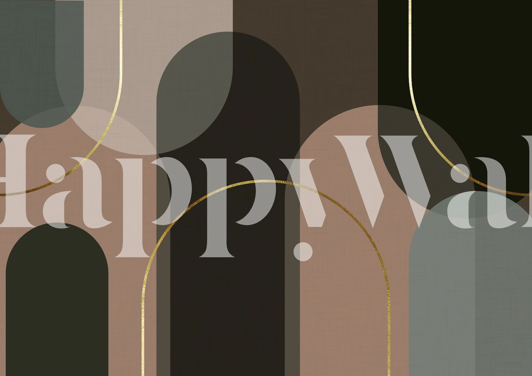 Curved Elegance in Neutral Tones wallpaper in a room