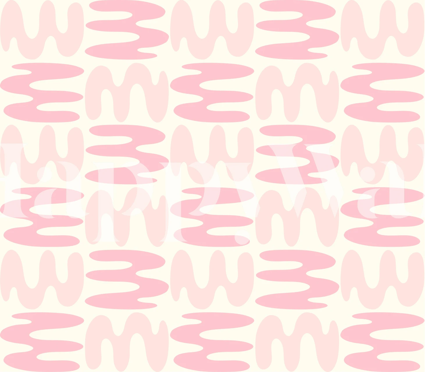 Diseño de papel tapiz Soft Coral Waves I en una habitación