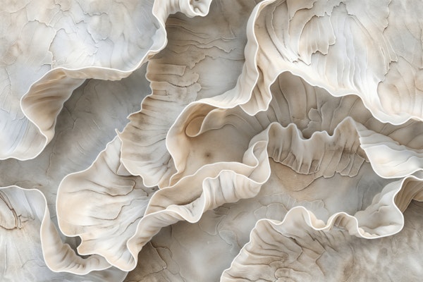 Natural Wave Organic 3D Sculpture
