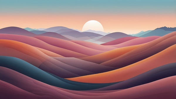 Sunset Over Rolling Hills