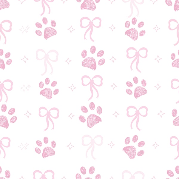 Pink bow ties and paw