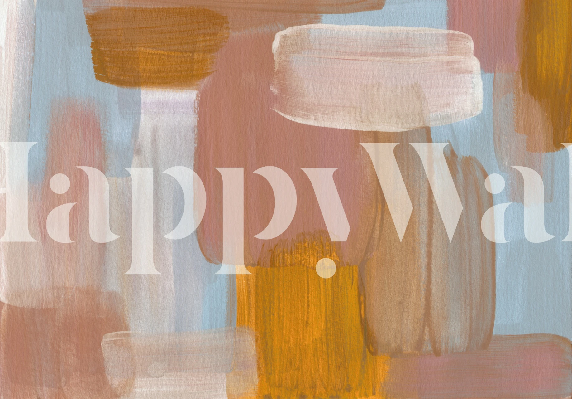 Abstract brushstroke wallpaper in pastel colors: pink, brown, blue