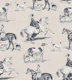 The Hunt - Equestrian Toile in Neutral Blue