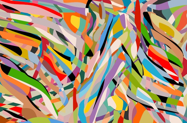 Vibrant Stream of Colors