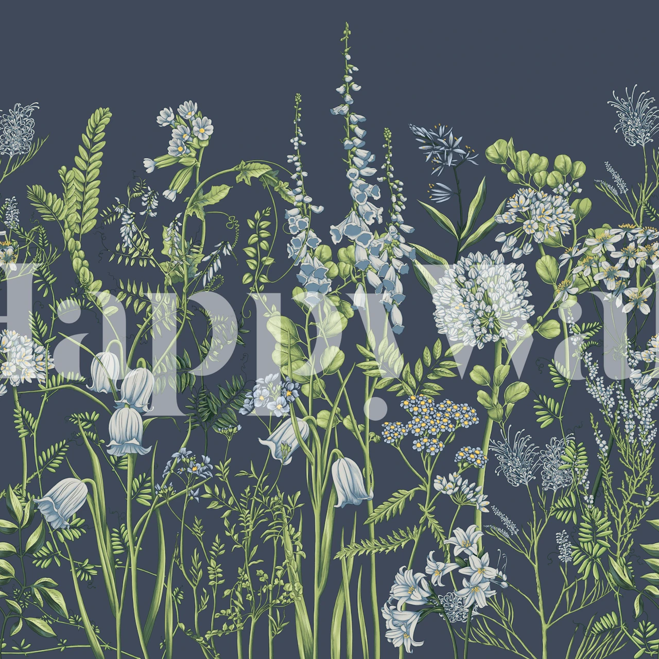 Botany 9 floral wallpaper in a room