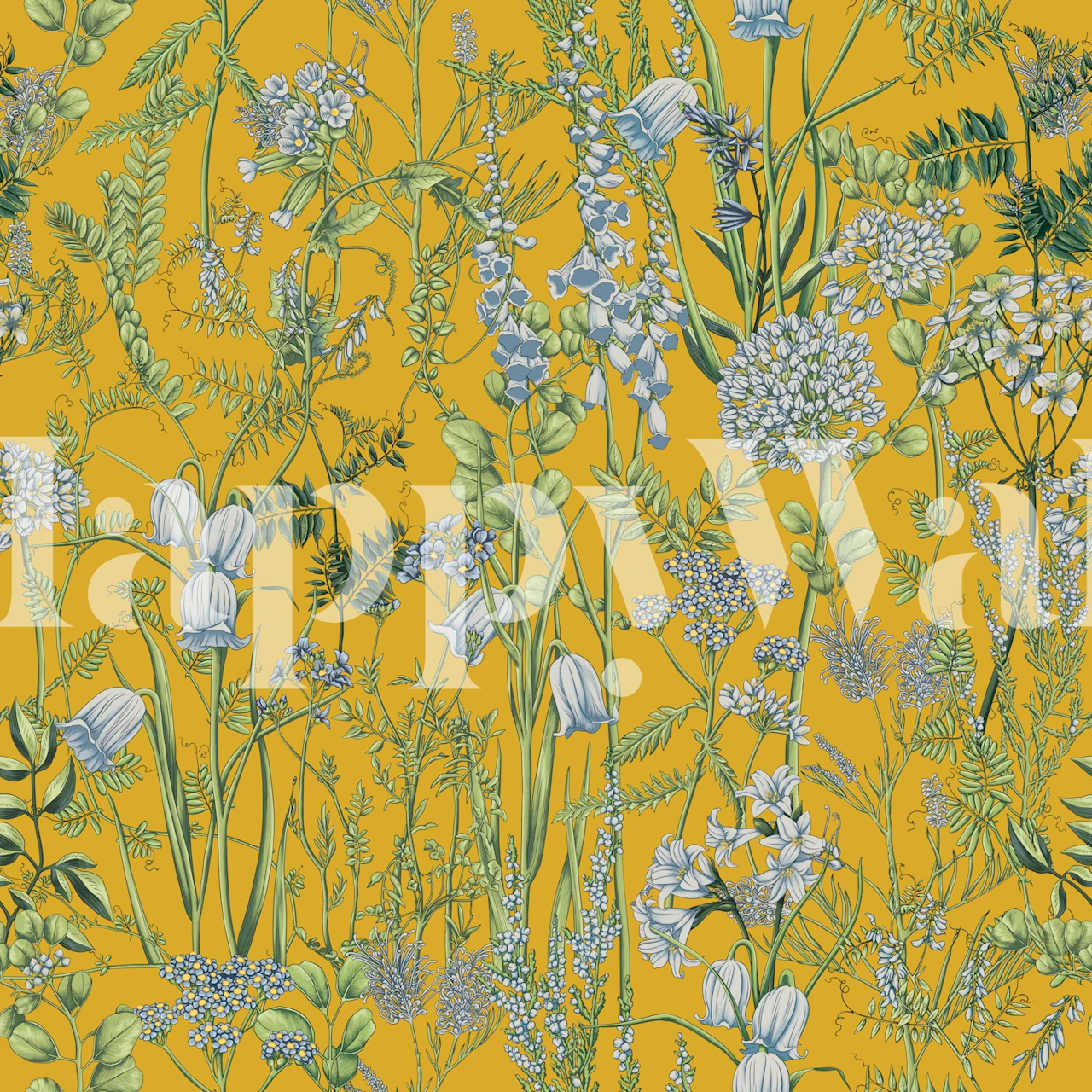 Papier peint floral Botany pattern 2 dans une pièce