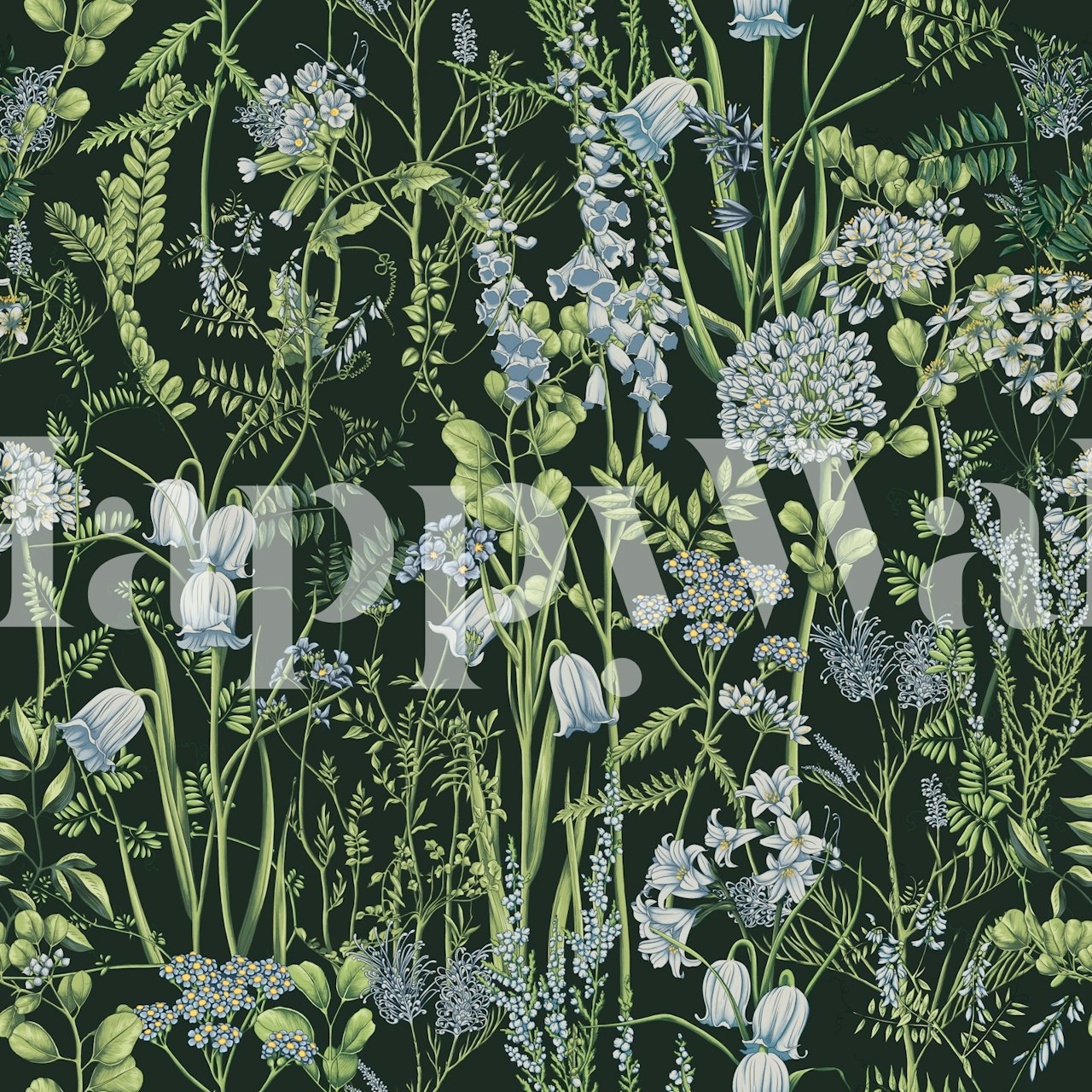 Botany pattern 6 wallpaper in a stylish room