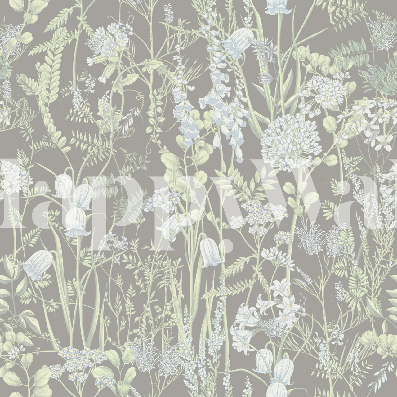 Botany pattern 14 floral wallpaper in a room
