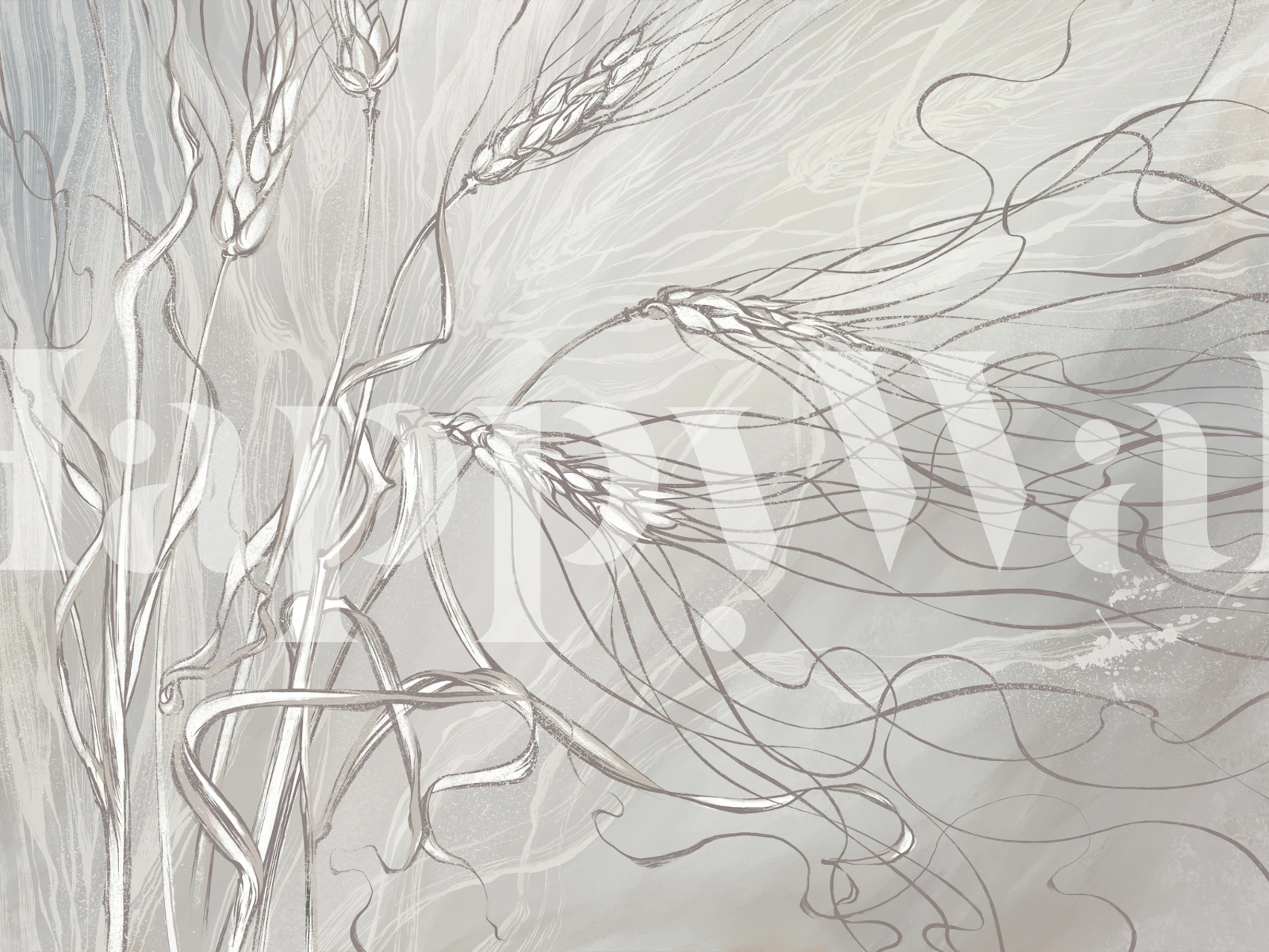 Ears of wheat-tapetti huoneessa