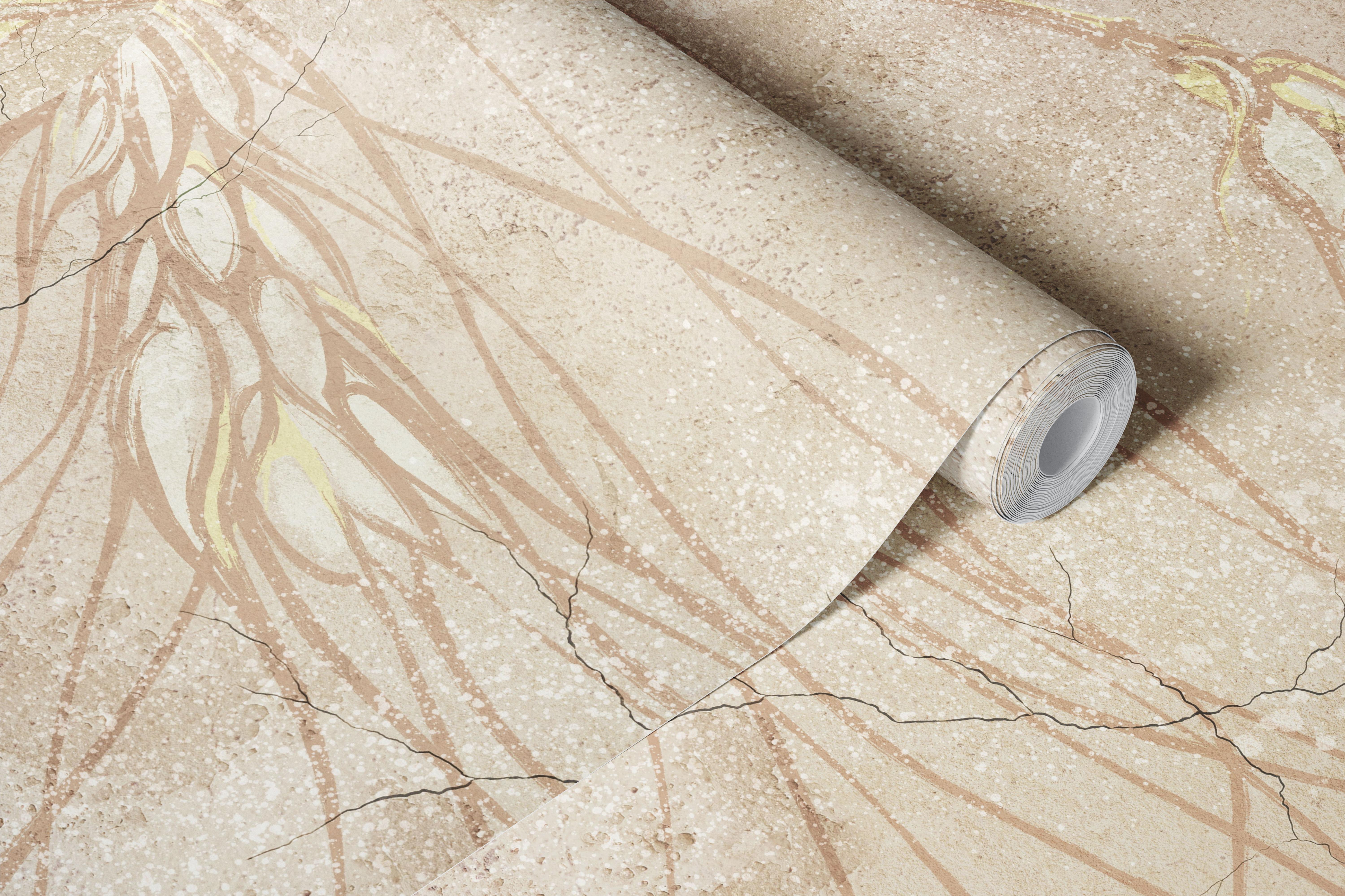 Ears of wheat wallpaper in a room