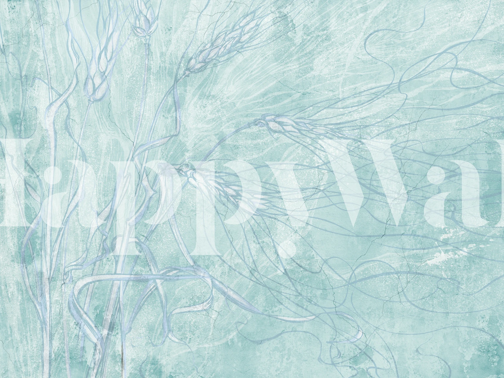 Wallpaper design featuring ears of wheat