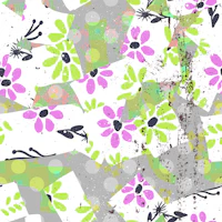 Chic Floral Collage wallpaper