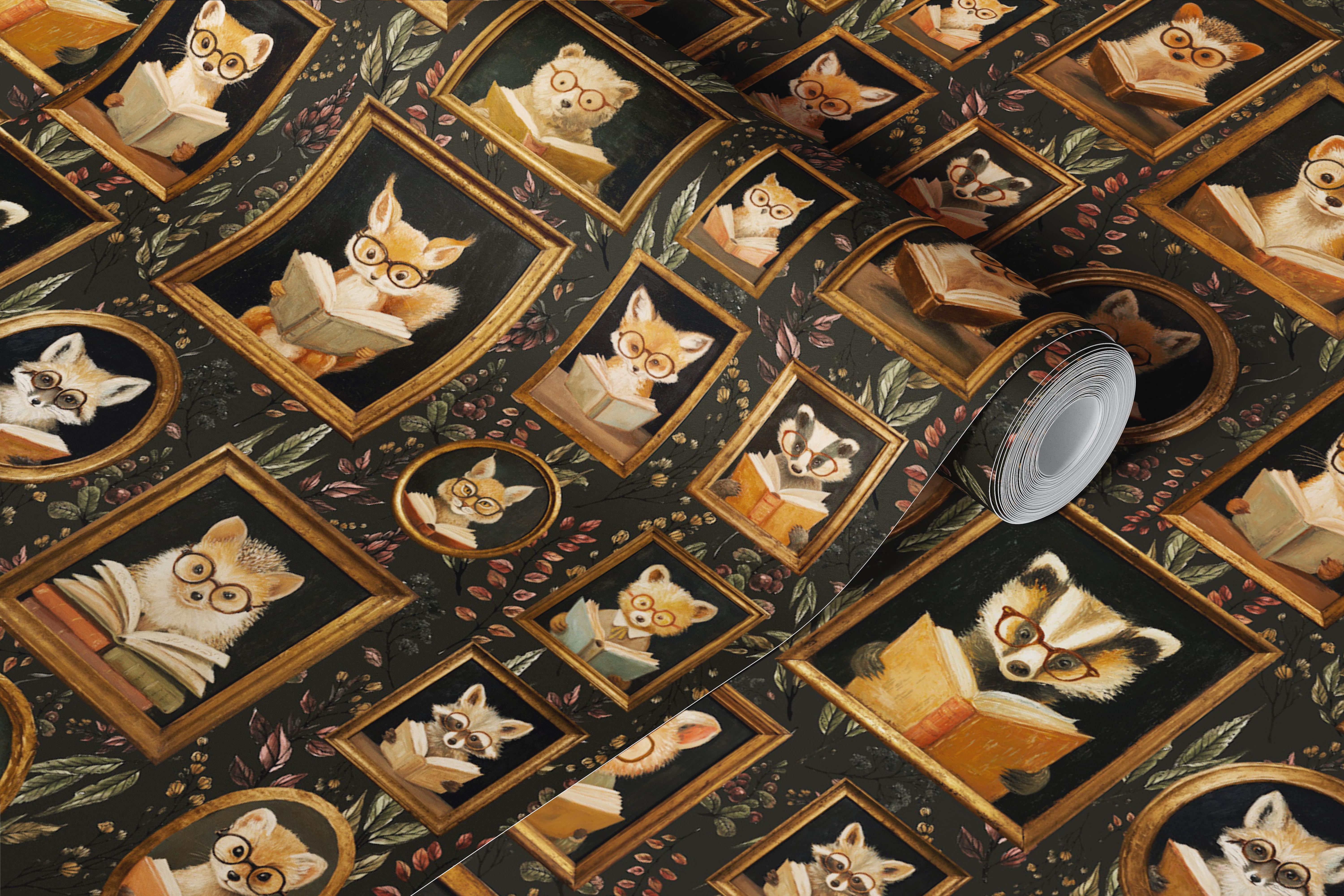 Woodland School Reading wallpaper in a room