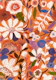 Abstract Garden Painterly Florals Tangerine