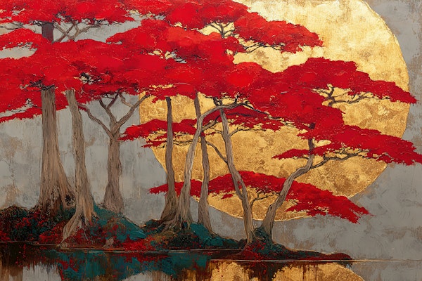 Crimson Golden Sunset