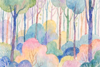 Dreamy Forest Watercolor tapete