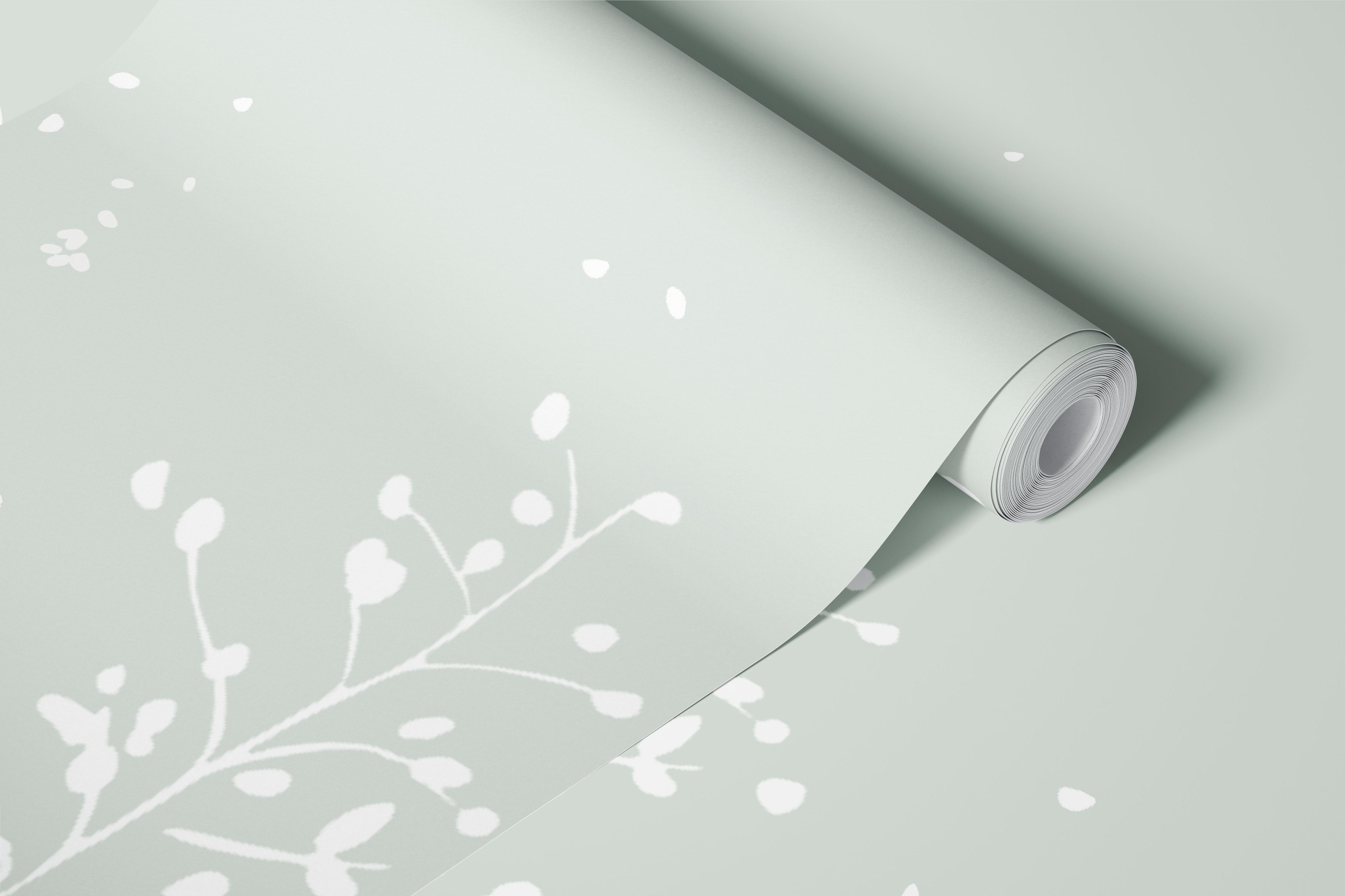 Meadow Breeze In Sage Green tapetdesign