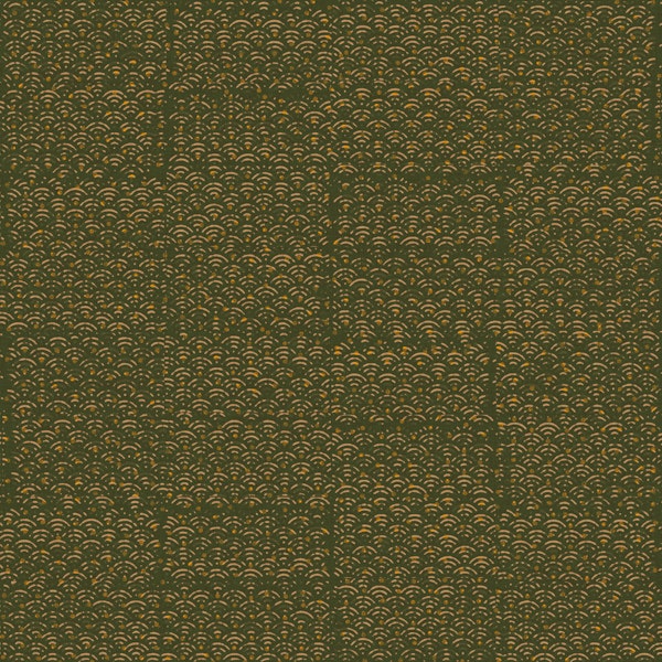 Rustic Japandi Wave Block Printed - Green