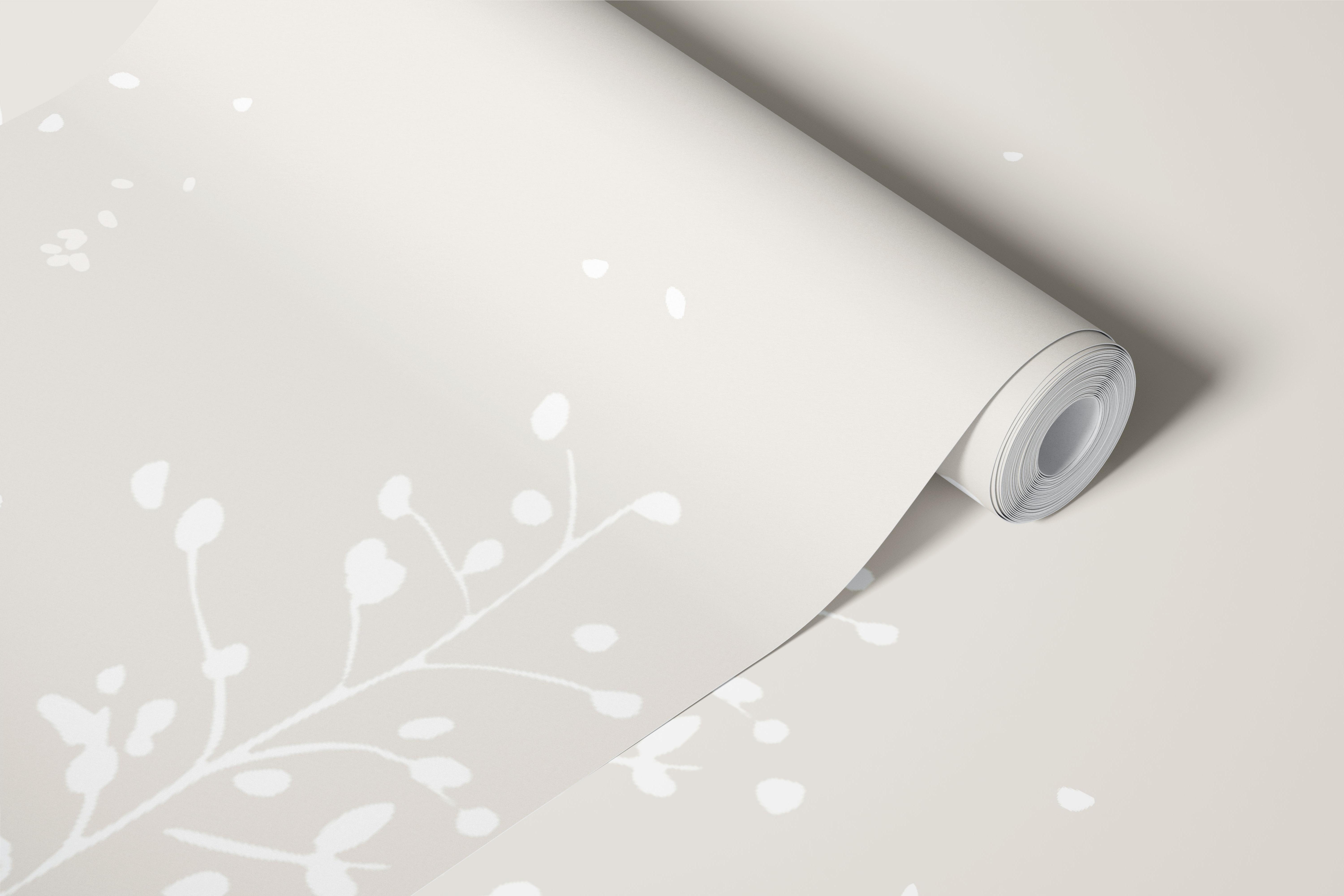 Meadow Breeze In Beige wallpaper in a room