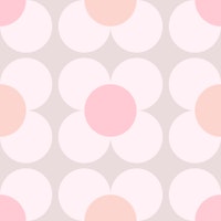 Pastel Scandi Flowers - Pink Orange on Gray wallpaper