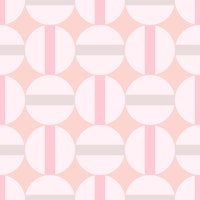 Pastel Retro 70s Striped Circles - Orange - M tapetit