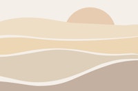 Serene Desert Sunrise In Tan Brown tapete