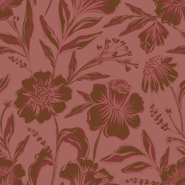 Rusty Red Warm Botanical Dream