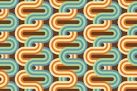 Intertwined Curved Stripes L – Earthy 70s tapete