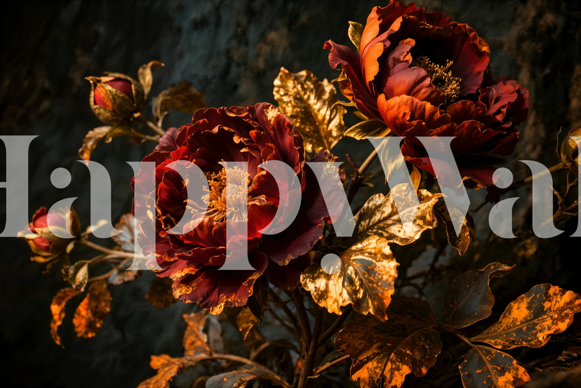 Tapeta Baroque Luxury Flowers u kućnom okruženju